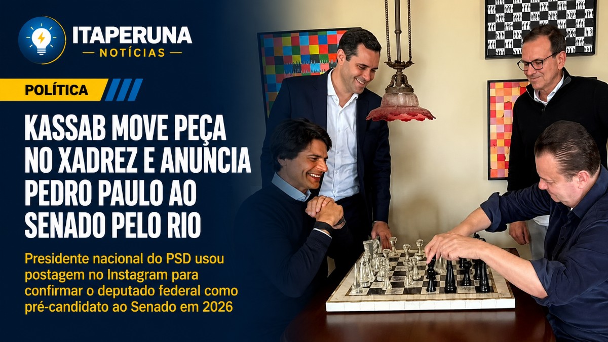 Kassab lança Pedro Paulo ao Senado e movimenta disputa pelas duas vagas do Rio em 2026 Anúncio do