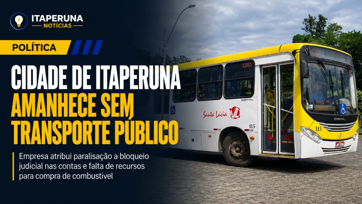Itaperuna amanhece sem transporte público após bloqueio judicial nas contas da Empresa Viação Santa Lúcia