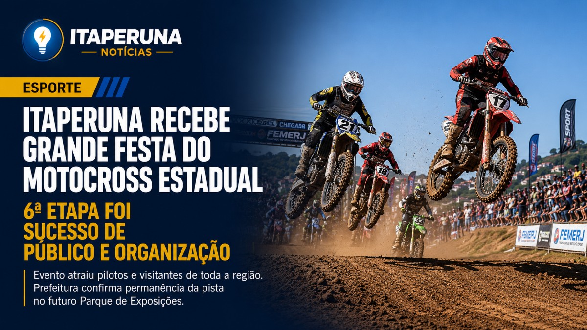 6ª etapa do Campeonato Estadual de Motocross transforma Itaperuna em palco de grande espetáculo esportivo A