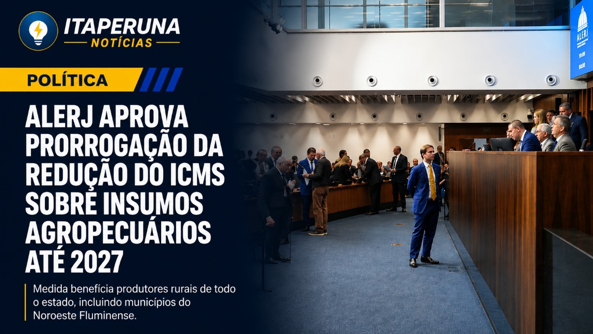 Alerj aprova prorrogação de benefício fiscal para insumos agropecuários até 2027 Medida mantém redução do