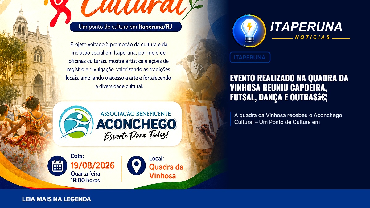 Evento realizado na quadra da Vinhosa reuniu capoeira, futsal, dança e outras atividades desenvolvidas pelo