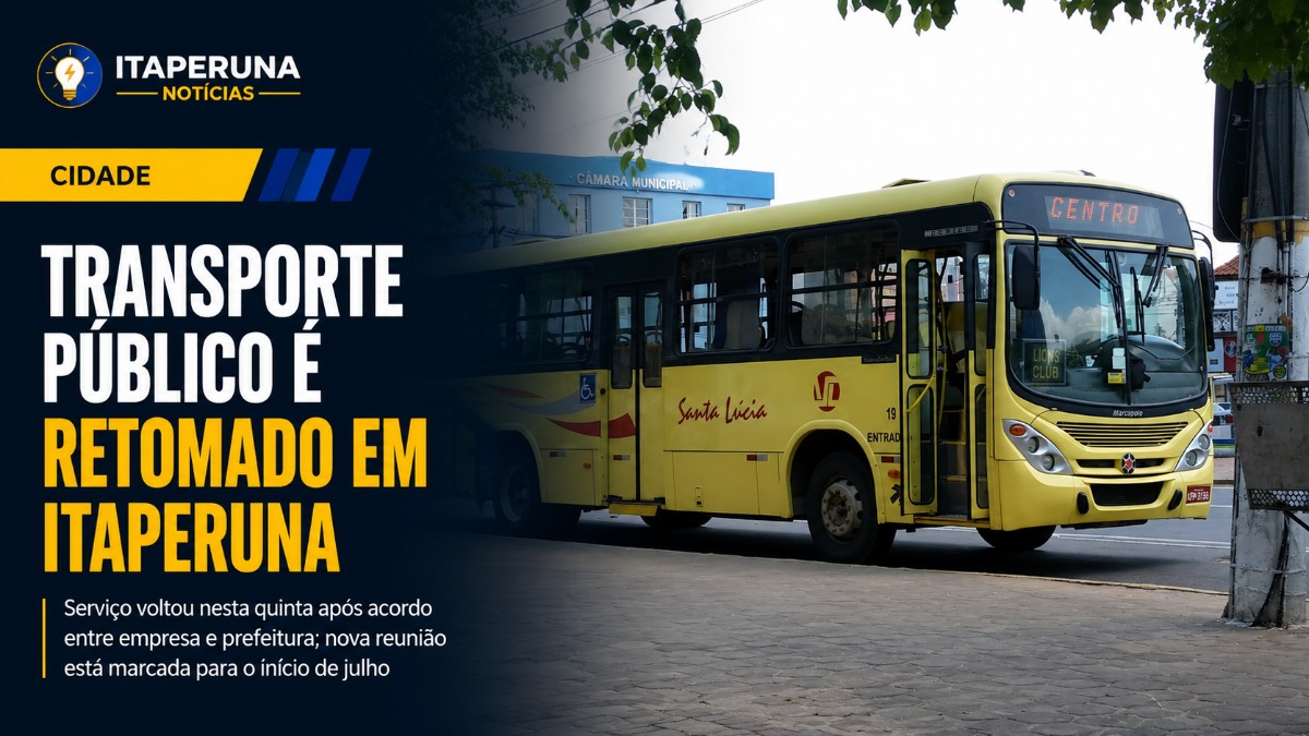 Transporte público é retomado em Itaperuna após acordo entre Prefeitura e Viação Santa Lúcia Após um dia de